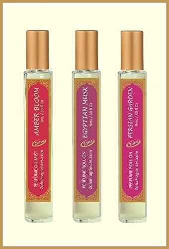 Vintage Collection - Amber Bloom Oil Mist, Egyptian Musk Roll-On and Persian Garden Oil Mist in a box set.