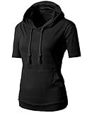 H2H Womens Comfy Regular Fit Short Sleeve Sweatshirt Hoodie Tops In 16 Colors