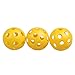 TTnight 50 Pcs Plastic  Airflow Hollow Golf Ball Practice Training Sports Balls Golf Accessories, Yellow