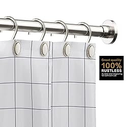 Nickel Shower Curtain Hooks, Rust Proof Shower