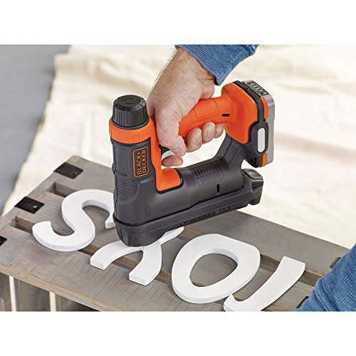 Black+Decker BDCT12S1-QW Tacker, kabellos, Ladegerät mit 80 Heftklammern – 1840 Klammern in 1 Akku – 1 Akku – 100… – Bild 3