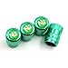 CKAuto 4 Pcs Aluminum Tire Valve Stem Caps with N2 Nitrogen Logo, Universal Stem Covers for Cars, SUVs, Bike and Bicycle, Trucks, Motorcycles | TPMS Safe | Corrosion Resistant | Dust Proof, Green