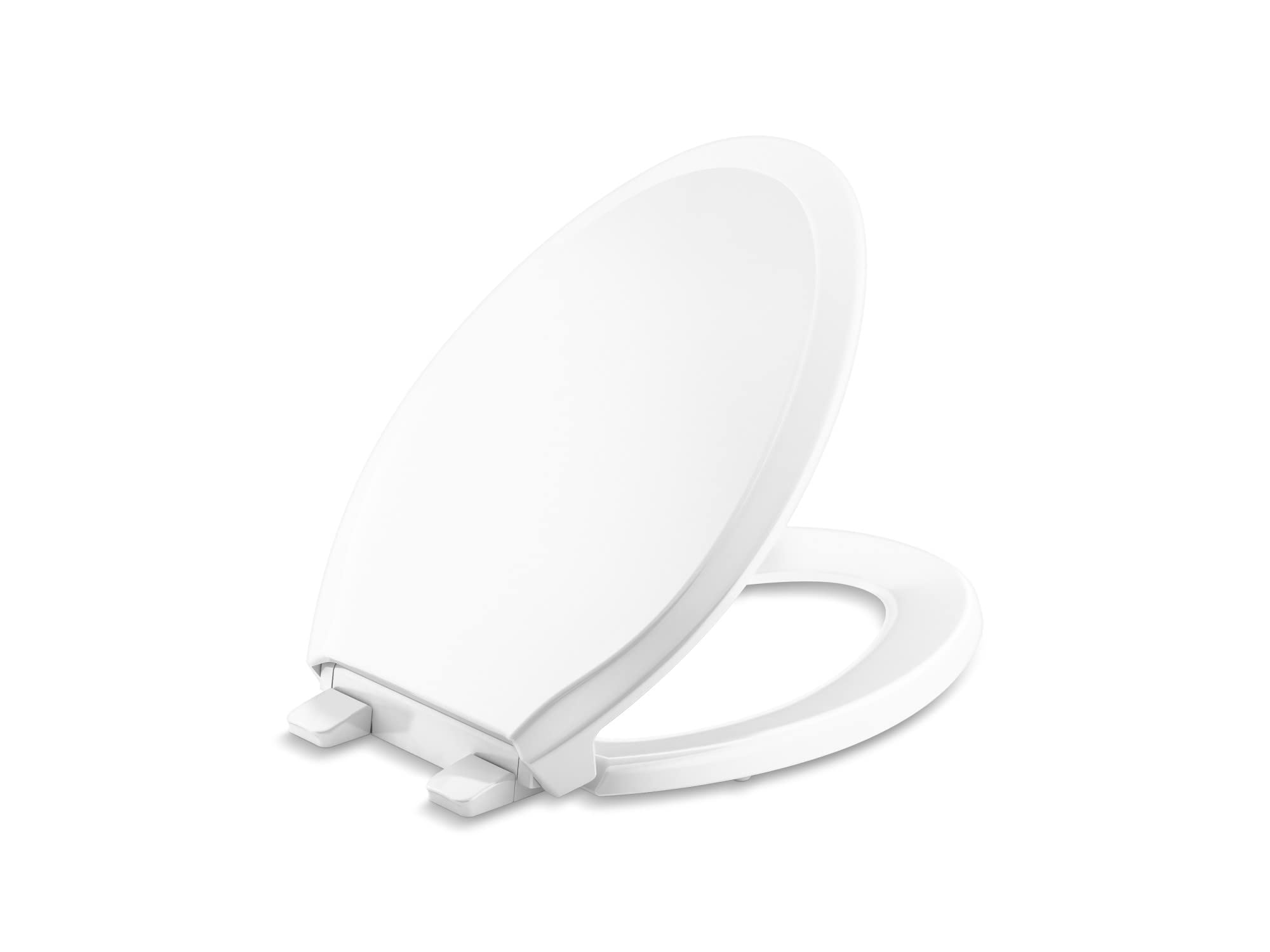 KOHLER 4734-RL-0 Rutledge ReadyLatch Soft Close Elongated Toilet Seat, Quiet-Close Lid Grip-Tight Bumpers, Installation Hardware, Home Essentials, White