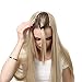Black U Part Wig Clip in Hair Extensions Synthetic 24 Inch Long Straight Full Head Hair Pieces for Women SARLA