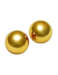 Sports: Womens Ben Wa Kegel Geisha Balls Golden 1.3 Inch Diameter Exercise Pelvic Floor Muscles Tightening - Greygasms Collection