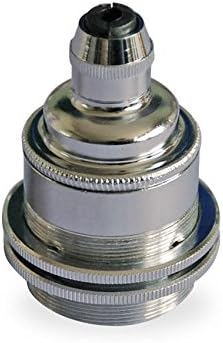 Lamp holders Edison Screw with Cord Grip and Shade Rings (Chrome)