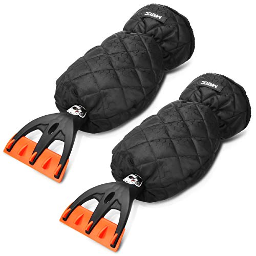 MATCC Ice Scraper Mitt for Windshield Car Ice Scraper Glove Waterproof