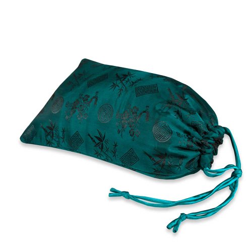 Shoe Pouch - Silk Jacquard (Peacock)