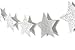 2-Pack,Silver star Garland, Silvery Christmas galaxy banner, Twinkle Twinkle Little Star garland Christmas garland, Christmas decor, Silver Baby shower(4 inch in Diameter, 13 Feet)