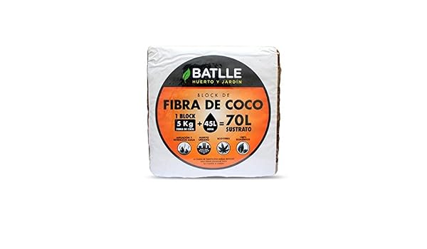 Sustrato de fibra de coco 5 kg: Amazon.es: Jardín