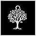 VIDRIO Pack of 80 Tree of Life Charms Pendants Silver Craft Supplies for Jewelry Making Tibetan Accessories for Bracelets Necklace DIY