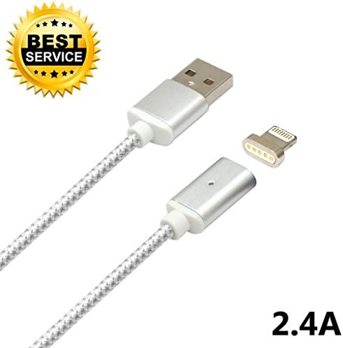 S Legit 4th Gen Strongest Magnetic Cable, Lightning 8 Pin to USB Fast Charger Data Sync Cord for Apple iPhone7/7 Plus/6s/6s Plus/SE/5S/5C/5,iPad Air 2,iPad Pro,Mini 4/3/2 iPod nano 7, touch 5 6 Silver