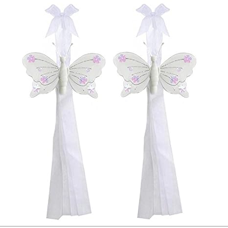 Flower Curtain Tiebacks Purple Pink Two Tone Nylon Flowers Pair