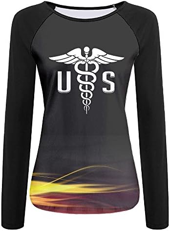 Womens Army Medical Raglan Long Sleeves T Shirt