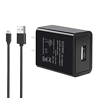 HZONE Kindle Fire Fast Charger, [UL Listed] HZONE AC Adapter 2A Rapid Charger with 5.0 Ft Micro-USB Cable for Kindle Fire HD 7 8 10 Tablet, HDX 6" 7" 8.9" 9.7", Kids Edition and Phone, Black