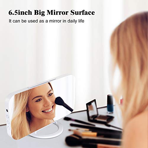 Lamisola Digital Alarm Clock, Large LED Mirror Display, 2 USB Charging