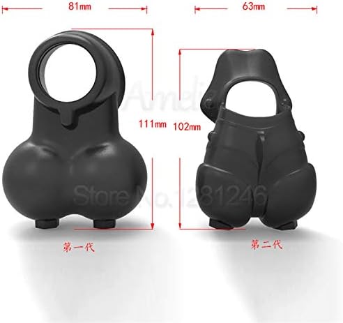 Electric Male Scrotum P-Enis Sleeve Silicone C-ock Ring P-Enis Ring Chastity Device Cage Sex Ball Stretcher Shock Delay Sex Toys,A326 red