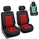 FH Group FB088102 Neosupreme Deluxe Quality Car Seat Cushions (Black) Front Set with Gift - Universal Fit for Cars Trucks and SUVs