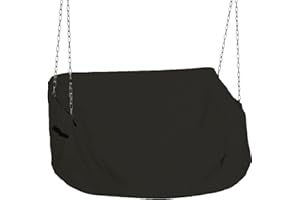 YHINGG Porch Swing Cover 71Inch Waterproof 600D Oxford Hanging Outdoor Swing Cover Garden Hammock Patio Furniture Covers (Black, 71x28x(35-28) Inch)