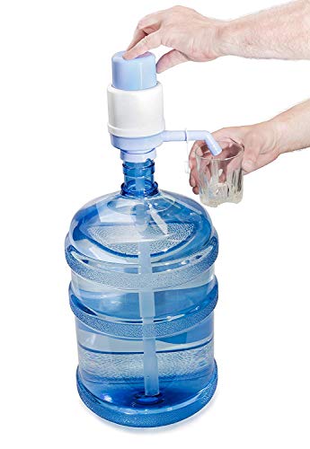 LavoHome 2-Pc Plastic Water Bottle with Screw Caps 5 Gallons Jug Container with Cap, Easy Grip Carry - //coolthings.us