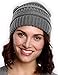 Tough Headwear Womens Winter Hat - Warm Chunky Cable Knit Beanies - Winter Beanie Hats for Women Cold Weather - Beanies Women Light Gray