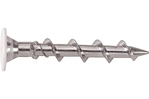 Powers Fastening Innovations 2277 Wall-Dog-1/4-Inch by 1-1/2-Inch White Wafer Head Light Duty Anchor, 100 Per Box