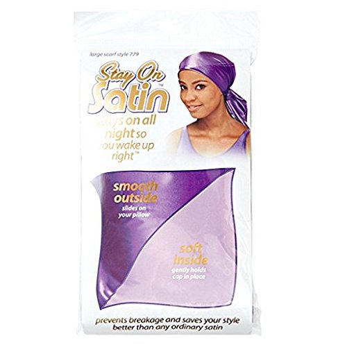 Stay On Satin Large Scarf Style 779B Black Satin