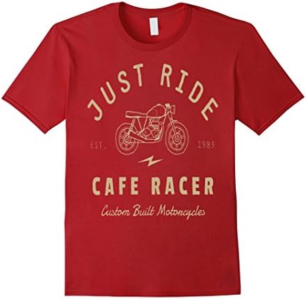 Men's Just ride - Cafe Racer Men T-Shirts Medium Cranberry