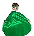 Everfan Green Polyester Satin Superhero Cape - Kids