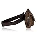 Ibagbar Small Fashion Multifunction Vintage Canvas Waist Bag Fanny Pack Running Pack Outdoor Bag Sporting Bag Cycling Leisure Bag with Detachable Belt for Men and Women Brown
