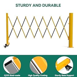 YITAHOME Metal Expandable Barricade, 8FT Folding