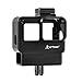 Artman Protective Housing Case Vlogging Frame Cage Mount with Microphone Cold Shoe Adapter Compatible for GoPro 7 6 5, Action Camera Accessories