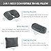 JML Travel Pillow, Convertible Neck Pillow - 3 in 1 Multifunctional, 360º Wrap Neck Pillow with Airplane Travel Kit (Eye Masks and Earplugs) for Traveling on Airplane,Bus,Train or at Home, Grey