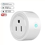 LEIMI Wifi Smart Plug Outlet, No Hub Required, Works with Alexa ,Wi-Fi, Wireless Outlet Plug-In Timer Switches Socket, Control from Anywhere for Household Appliances (Wifi Plug Mini)