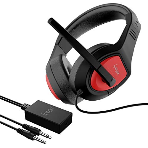 Uplord Head Earpiece,Gaming Headset 3.5mm Wired Bass Stereo Noise Isolation with Mic Audio Converter,High Sensitivity Noise Reduction Microphone
