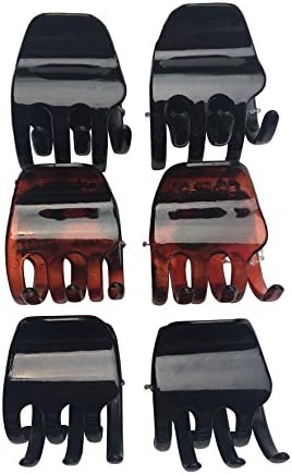 Falcon Claws Medium Hair Claw Jaw Clips , 18 Count of 1.3 Inches , 3 Pack of 6 , Medium Clips For Women And Girls