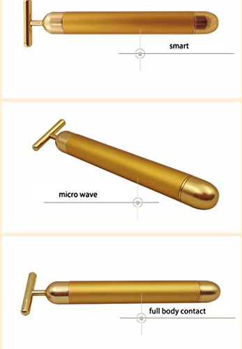 LHFJ Facial Roller 24k Beauty Facial Roller Vibration Skincare Massager For Slimming,dark Circle&puffiness Removal Anti Wrinkle