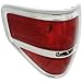 Evan Fischer Tail Light Compatible with 2009-2014 Ford F-150, Driver Side, With Chrome Trim