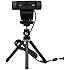 Lightweight Mini Webcam Tripod for Logitech Webcam C920 C922 Small Camera Tripod Mount Cell Phone Holder Stand (Black)
