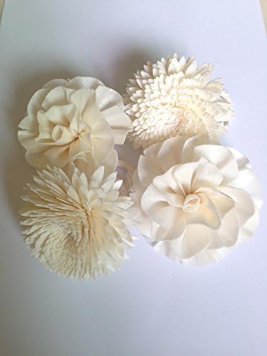 Chrysanthemum Balsa Sola Wood Diffuser Flowers 7 cm Dia. with cotton rope.