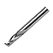 EnPoint High Precision Aluminum Cutting Carbide Single Flute Router End Mills 15/64 Inch 6mm Shank 6mm Cutter Dia 12mm Flute Length CNC Spiral Milling Cutter for Acrylic PVC MDF Color Plates