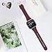 Tobfit Silicone Slim Bands Compatible for Fitbit Versa 2/Versa/Lite/SE, Narrow & Thin Sport Wristbands with Metal Buckle for Women/Men, Wine Red/Sand Pink, Small