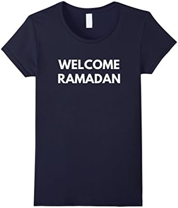 Women's Welcome Ramadan t-shirt - Muslim Holiday Shirts XL Navy