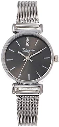 Luoluoluo Womens Quartz Watches Clearance Sale Casual Analog Ladies Wrist Watch Women Alloy Mesh Belt Casual Gifts Watch Geneva Simple Mesh Belt Watch