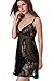 Sexy Lingerie,LOVEDATE Women's Sexy Lace Semi-Sheer Strap Babydoll Nightdress PJ Sleepwear(Medium, Black-2)
