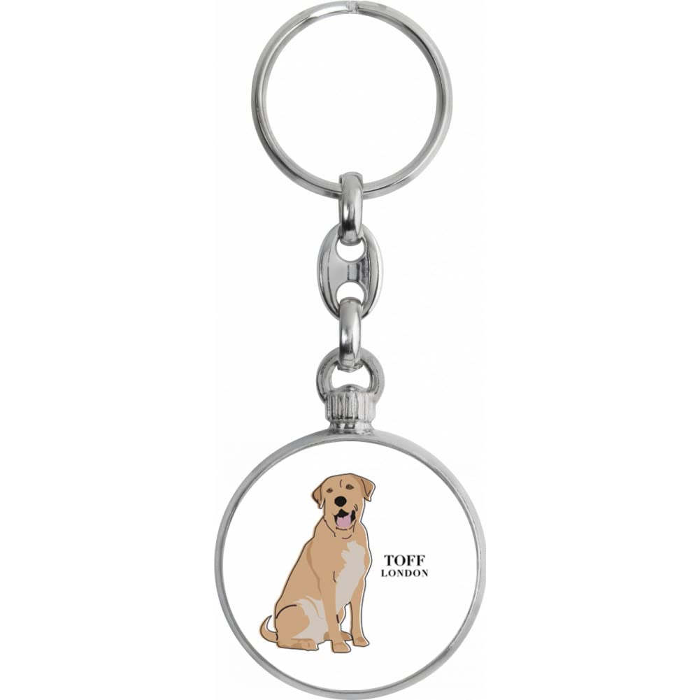 Toff London Beige Labrador Retriever Dog Keyring
