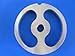 Size 12 Kidney Shaped Sausage Stuffing Plate for Hobart LEM Cabelas Torrey Gander MTN Meat Grinders Stainless Steel Disc