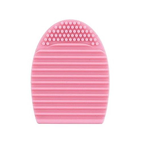 NIPOO Makeup Brush Cleaner - Silicone Glove Scrubber Board Cosmetic Clean Tools (Pink)