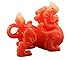 Feng Shui Wealth Prosperity Red Pi Xiu/Pi Yao Statue Car Dashboard Decoration, Attract Wealth and Good Luck,Feng Shui Decor (Red)