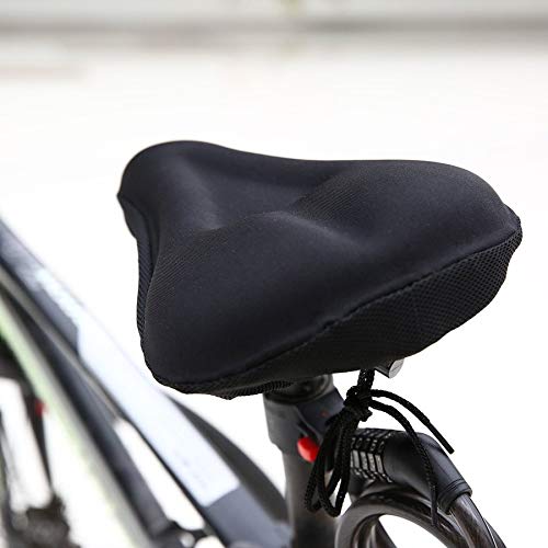 2019 Newest Black Durable Men 3D Bike Bicycle Cycle Extra Comfort Gel Pad Cushion Cover Front Seat Mat Saddle Seat for Outdoor Sports